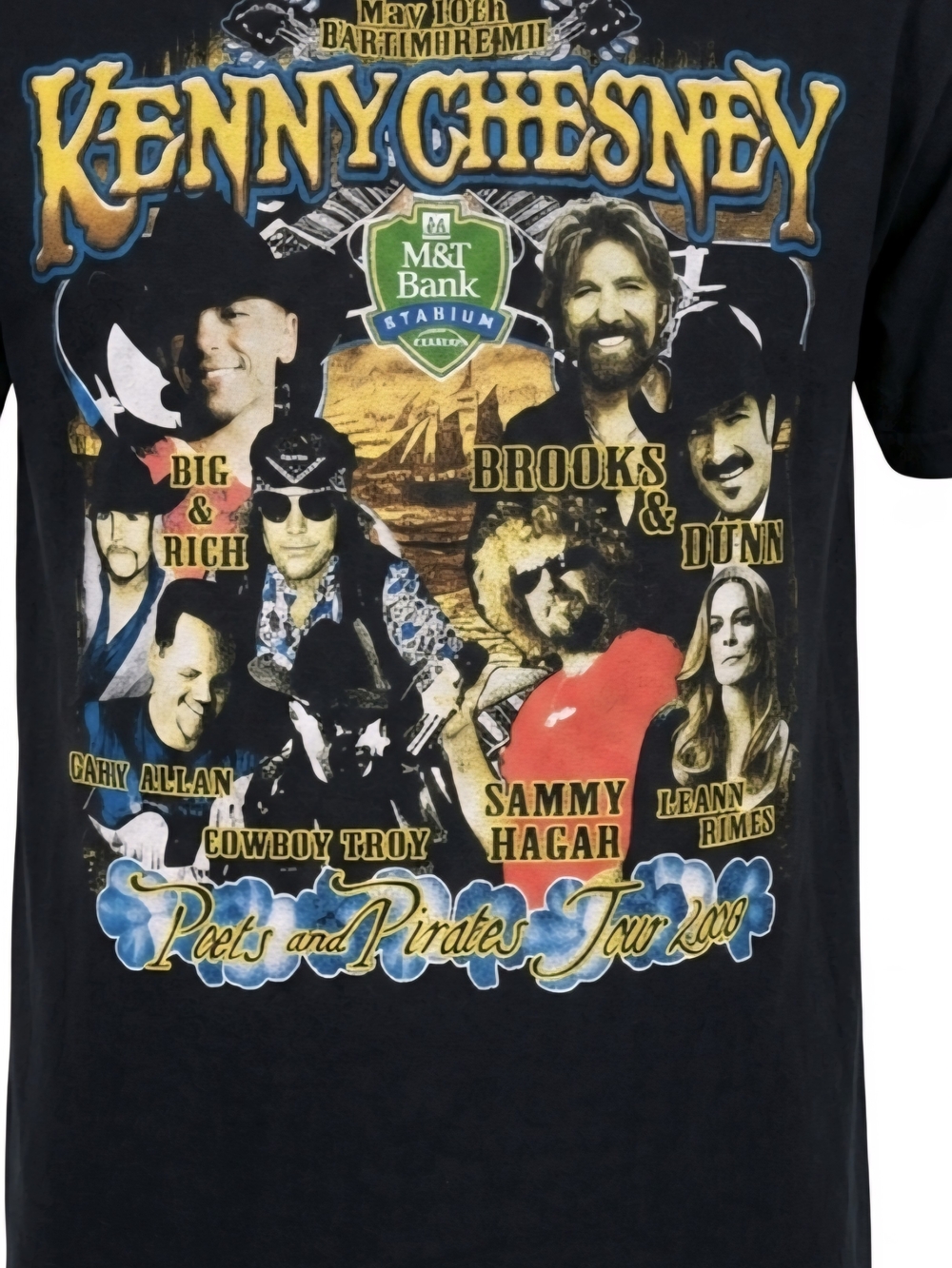 Kenny Chesney Tour Graphic Tee - Black with Multicolor Print